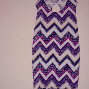 French atmosphere multicolored 2X dress